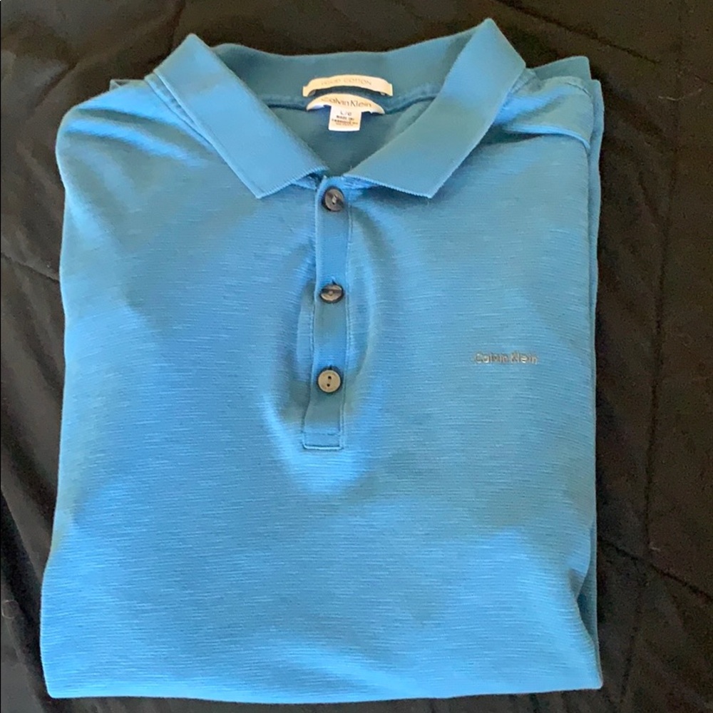 Mens Calvin Klein Collard Tee